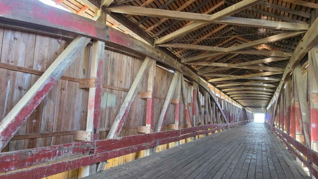 Interior of Medora Covered Bridge