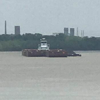 Tugboat on the Ohio River Near Aurora, Indiana [Photo by Linda]